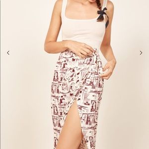 NWT Reformation Chantelle Skirt in Ref Babe